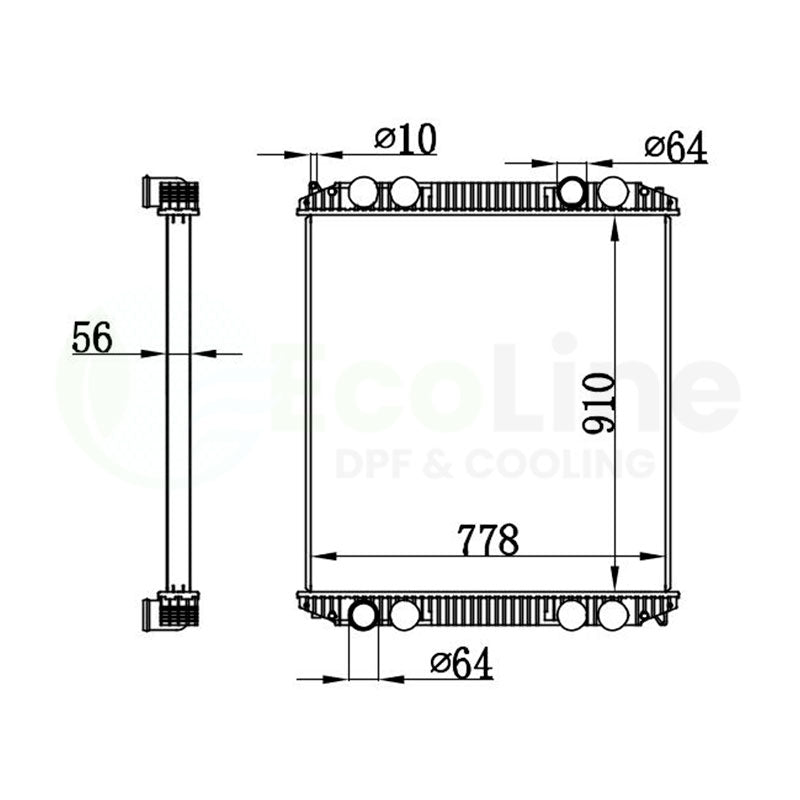 Truck Radiator for Freightliner C120