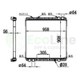 Truck Radiator for Iveco Stralis 260S40 93-96