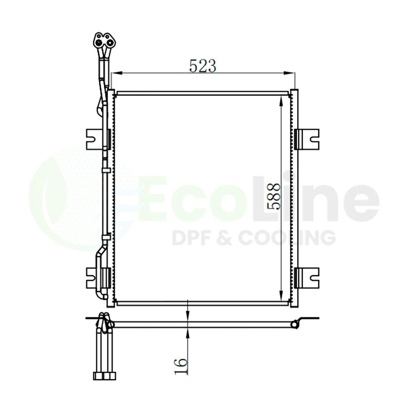 Truck A/C Condenser for International