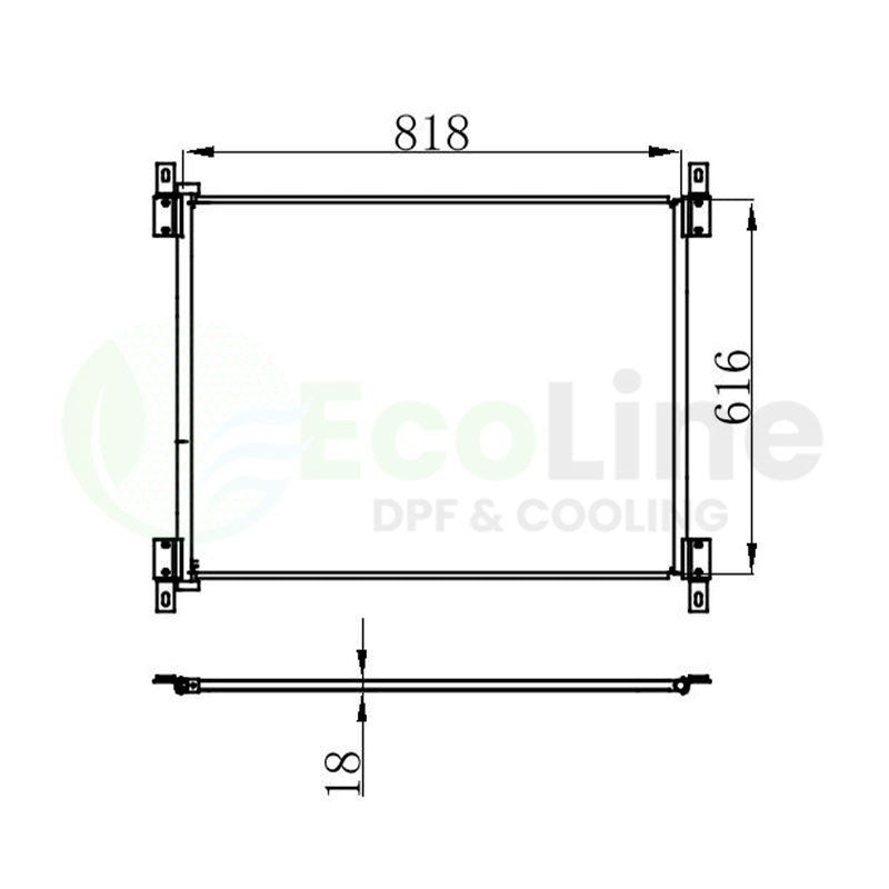 Truck A/C Condenser for Kenworth T2000 (1997-2007 ) / Kenworth T800 (2002)