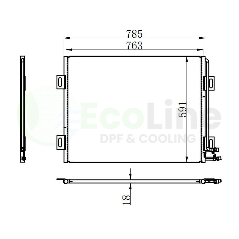 Truck A/C Condenser for Mack