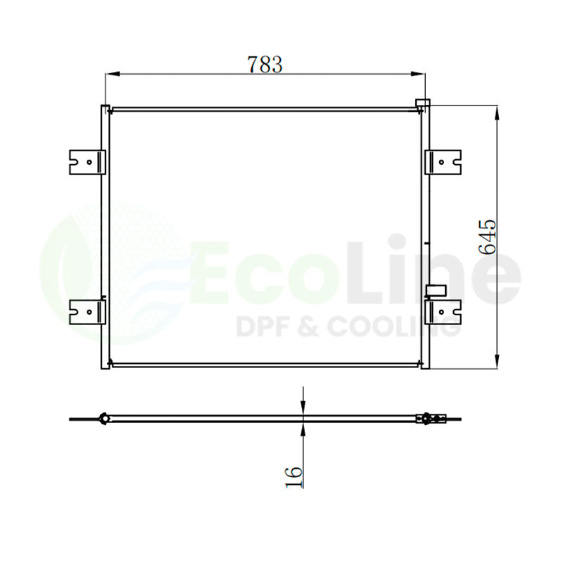 Truck A/C Condenser for International 7000 / 8000 / 9000 Series